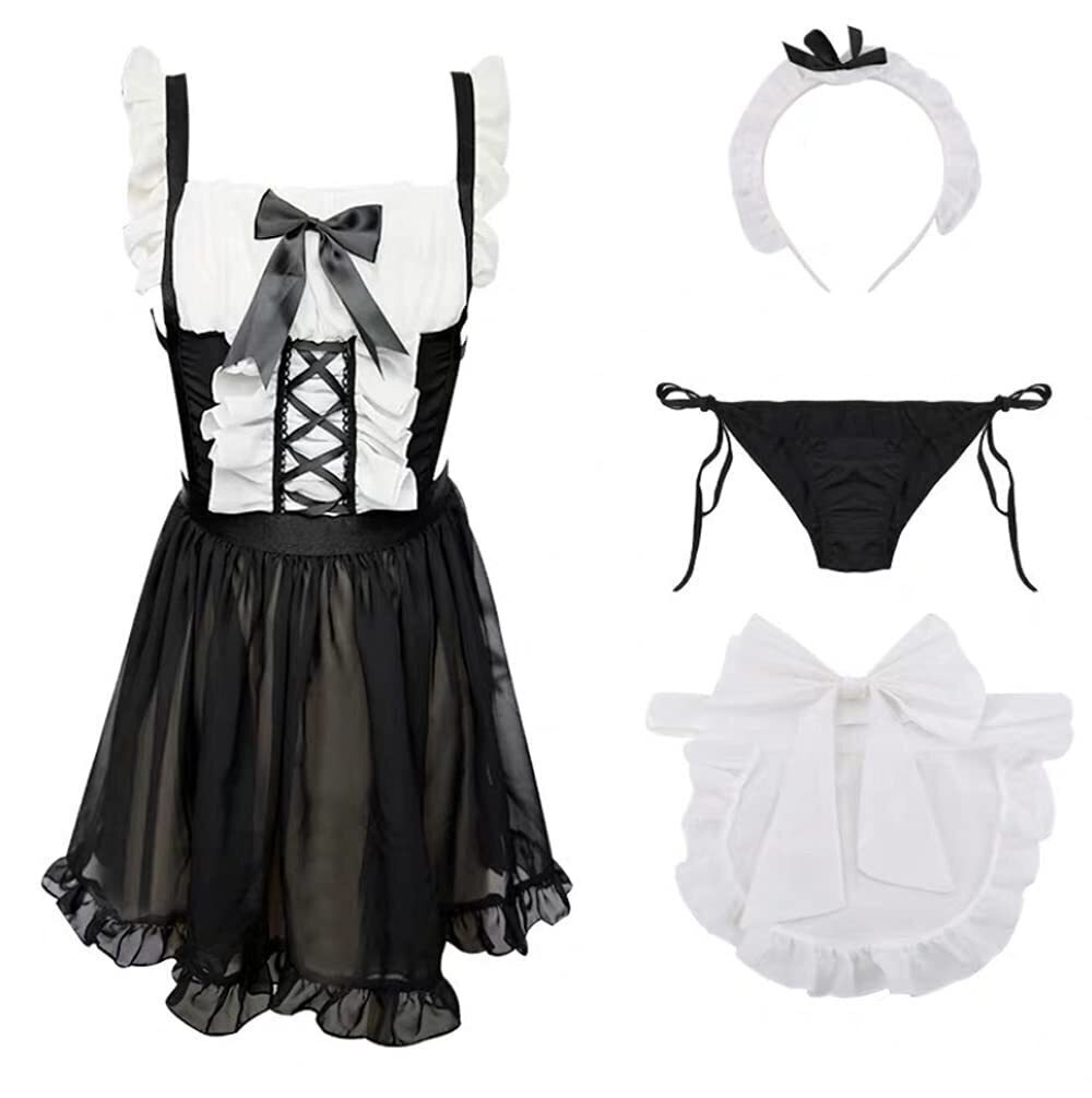 8113 Sexy French Maid Dresses Anime Costume Maid Cosplay Lingerie Cute